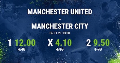 Bet at Home verbessert Quoten zu United vs City