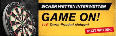 11€ Freiwette von Interwetten zur Dart WM