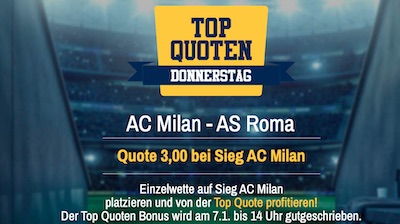 quote 3.0 auf milan beim admiralbet top quoten donnerstag