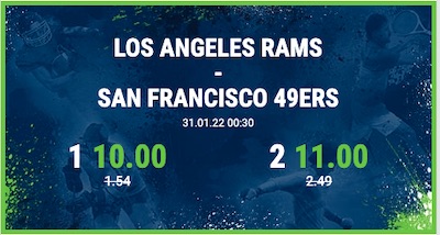 Quote 10.0 auf Rams oder 11.0 auf 49ers - nur bei bet at home