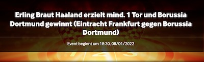 Wette mit dem Betway Boost auf Frankfurt Dortmund!