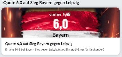 Bayern gewinnt zu Quote 6.0 bei Bildbet