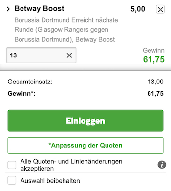 Boost Glasgow vs. BVB Betway