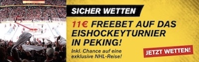 11€ für deine Olympia Eishockey Wetten von Interwetten