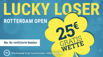 Sportwetten.de: 25€ risikofrei für deine ATP Rotterdam Wetten