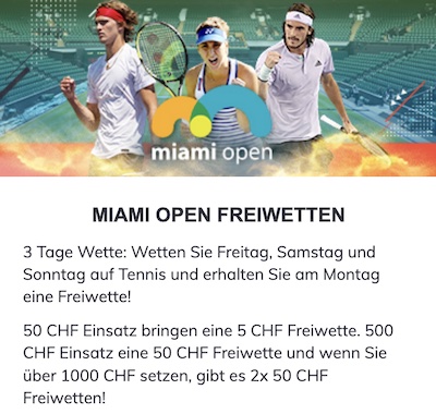 Miami Open mit Bahigo