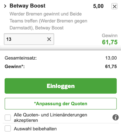 boost werder darmstadt betway