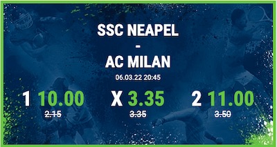 Sicher dir die erhöhten Bet at Home Quoten zu Neapel - MIlan!