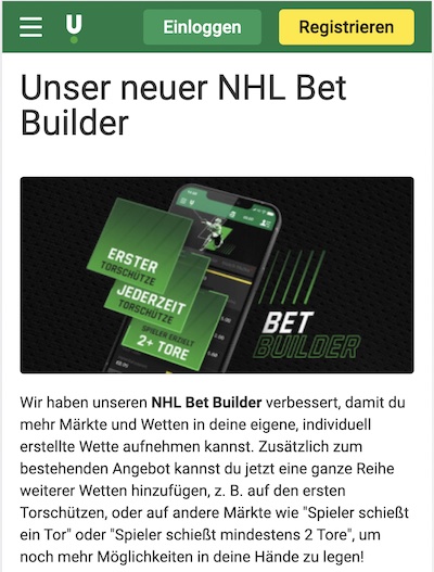 NHL Bet Builder Unibet