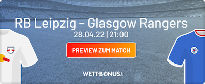 Vorschau-Grafik zum EL-Halbfinalhinspiel RB Leipzig vs Glasgow Rangers