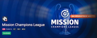 10€ Cashback bei der Betano CL-Mission