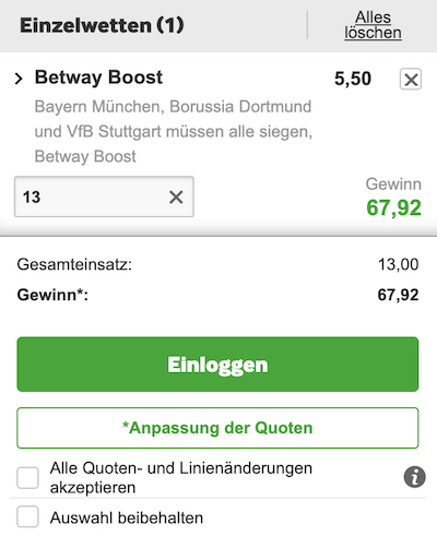 32. Spieltag Betway Boost