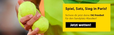 Interwetten Freebet zu den French Open 2023