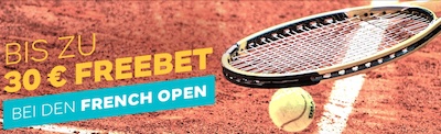 30€ Lose and Collect von Merkur Sports zu den French Open