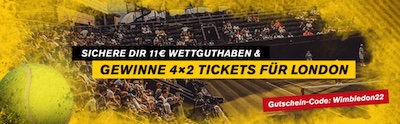 Interwetten mit Gewinnspiel und geschenktem Wettguthaben zu Wimbledon