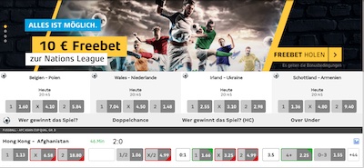 Wettübersicht von Merkur Sports