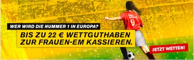 11 oder 22€ warten bei Interwetten zur Damen EM