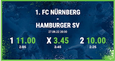 Nutze den Quotenboost von Bet at Home für Wetten auf Nürnberg - HSV!