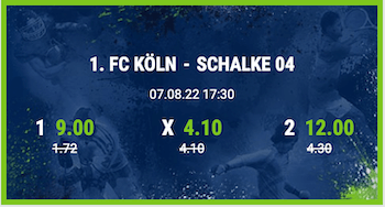 Die erhöhten Quoten der Partie Köln gegn Schalke im Überblick.