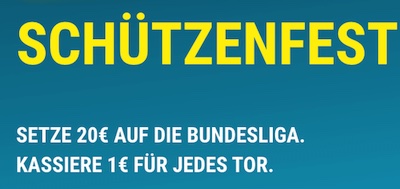 "Schützenfest" - 1€ pro Tor am 1. Bundesliga-Spieltag von sportwetten.de