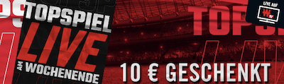 Winamax schenkt dir wöchentlich 10 € auf eine Topspiel-Livewette 