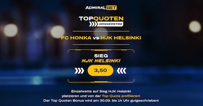 admiralbet top quoten donnerstag honka hjk helsinki