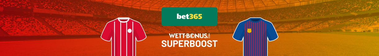 Headerbuld zum bet365 Superboost zu Bayern-Barca