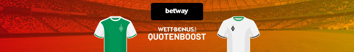 Headerbild zum Betway-Superboost zu Werder vs Gladbach