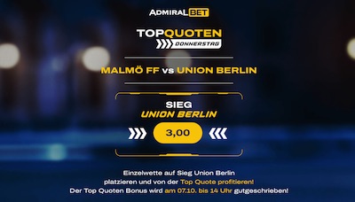 admiralbet top malmö union berlin quote