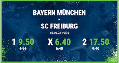 Starker Odds Push von Bet at Home zu Bayern - Freiburg