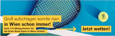 11€ Interwetten Guthaben für deine Wetten auf die Erste Bank Open!