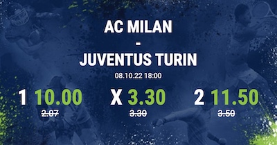 Bei Bet at Home gibt es einen Quotenboost für das Serie A Spiel zwischen AC Milan und Juventus Turin
