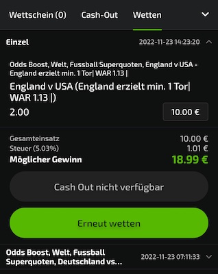 England trifft gegen USA zu Quote 2.0 - bei Mobilebet