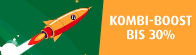 30% mehr Gewinne auf deine Kombiwetten bei tipp3