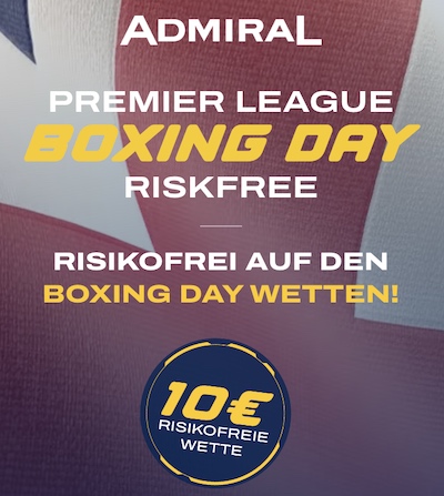 Ohne Risiko auf den Boxing Day wetten bei Admiral