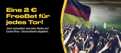 Bei Bwin gibt es eine Freiwette für jeden Treffer von Deutschland gegen Costa Rica.