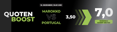 Marokko muss gegen Portugal ran. Happybet erhöht die Quote.