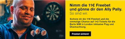 11€ gratis Guthaben von Interwetten zur Darts WM