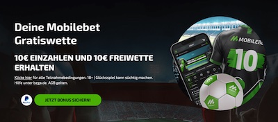 Neuer Mobilebet Bonus in Form einer 10€ Freebet