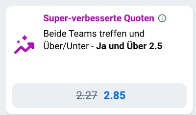 Betano Super Quote zu Real - Atletico: Über 2.5 Tore und beide treffen zu 2.87!