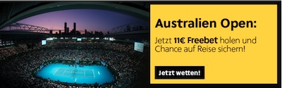 11€ Guthaben von Interwetten zu den Australian Open