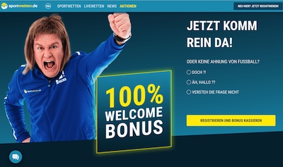 Der Willkommensbonus von sportwetten.de