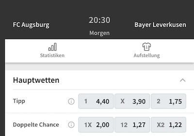 Beispiel und Tipico Doppelte Chance Erklärung
