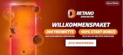 Willkommensbonus Paket von Betano