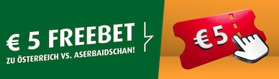 Wette bei tipp3 auf Österreich - Aserbaidschan und kassiere eine 5€ Freiwette!