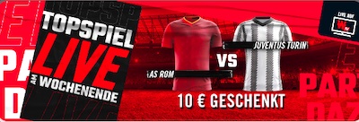 Roma - Juventus: 10€ Live-Freebet bei Winamax holen