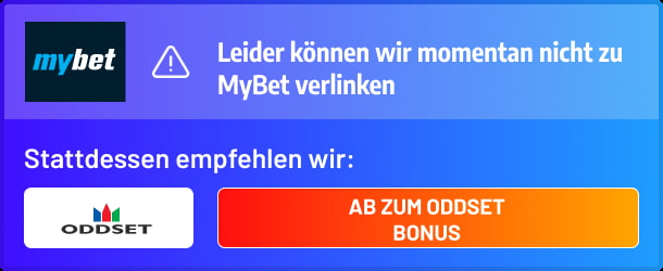 Wir empfehlen ODDSET statt MyBet