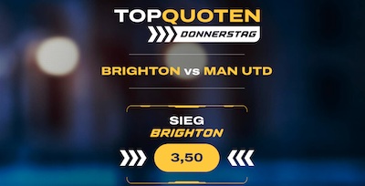 Admiral bietet dir Quote 3.50 auf Brighton vs. Man United