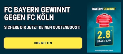 Sportwetten.de offeriert Quote 2.80 auf Sieg Bayern!
