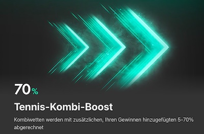 70% mehr Gewinne auf Tennis Kombi Wetten bei Bet365